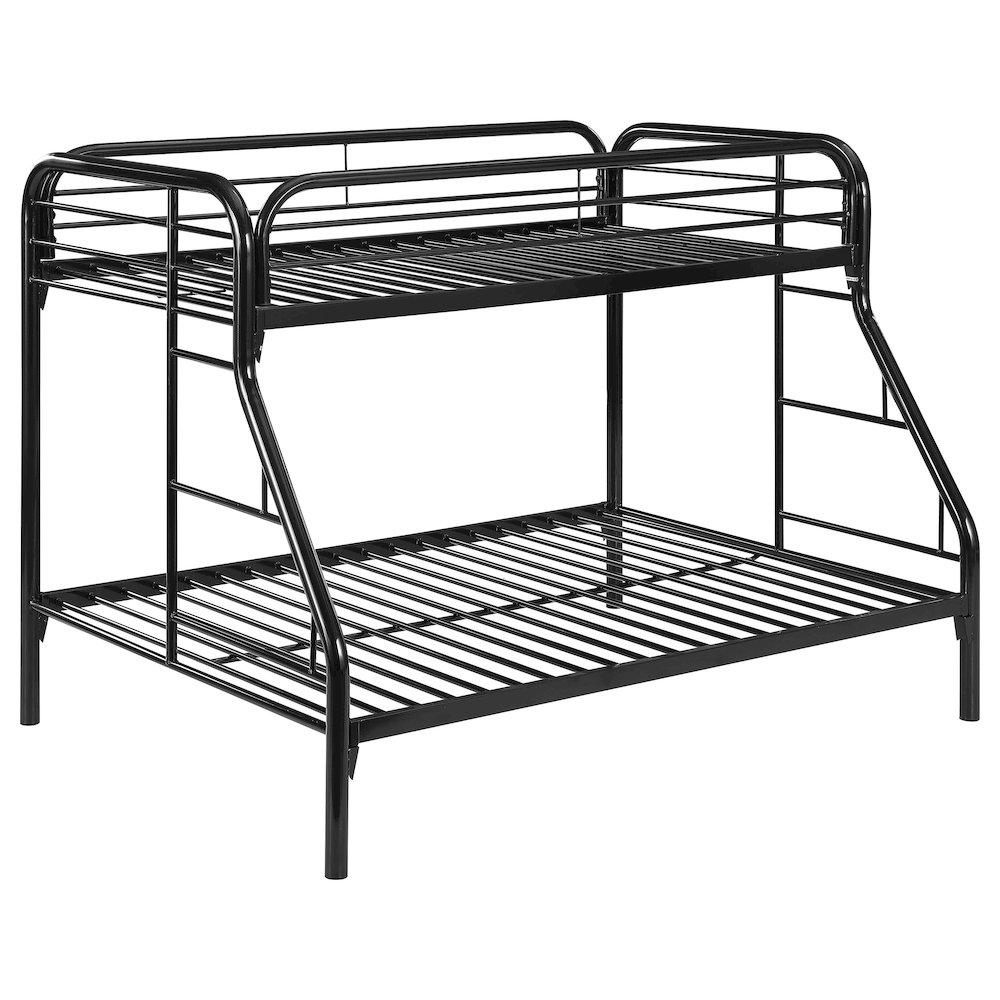 Morgan Metal Twin Over Full Bunk Bed Black. Picture 1