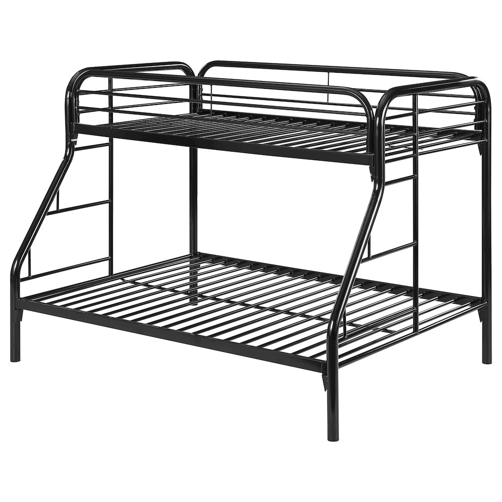 Morgan Metal Twin Over Full Bunk Bed Black. Picture 4