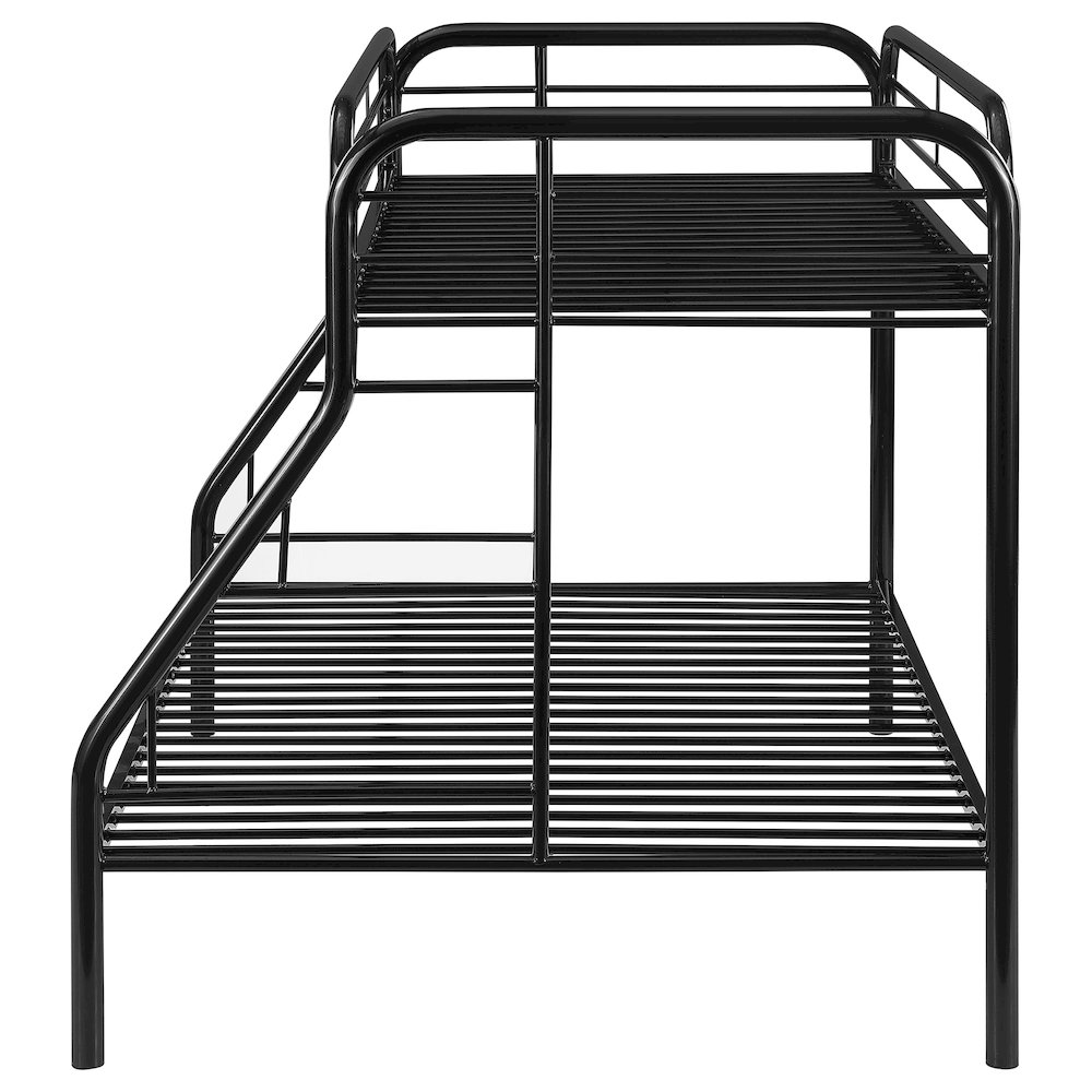 Morgan Metal Twin Over Full Bunk Bed Black. Picture 5