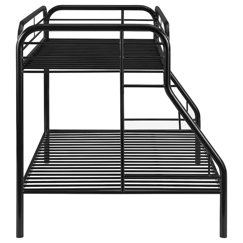 Morgan Metal Twin Over Full Bunk Bed Black. Picture 8