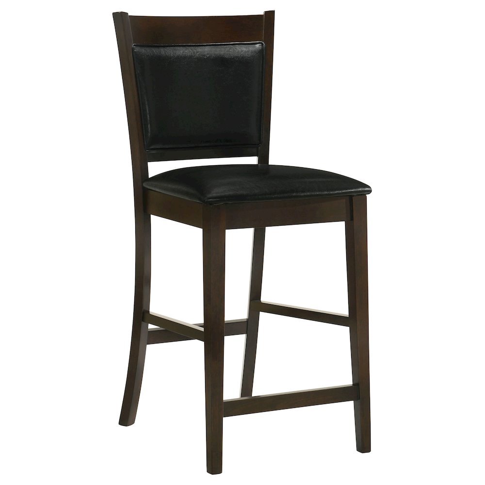 Brown Upholstered Stool Counter Chairs Counter Stools Set of 2. Picture 4