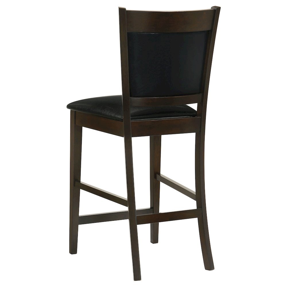 Brown Upholstered Stool Counter Chairs Counter Stools Set of 2. Picture 6