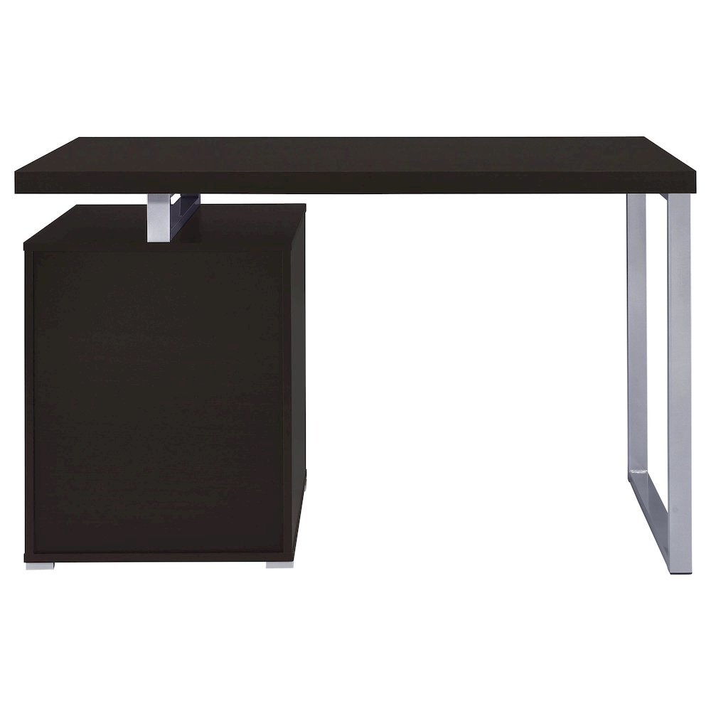 Cappuccino Finish Office Desk with Drawers, Small Writing Desk with File Drawer. Picture 8