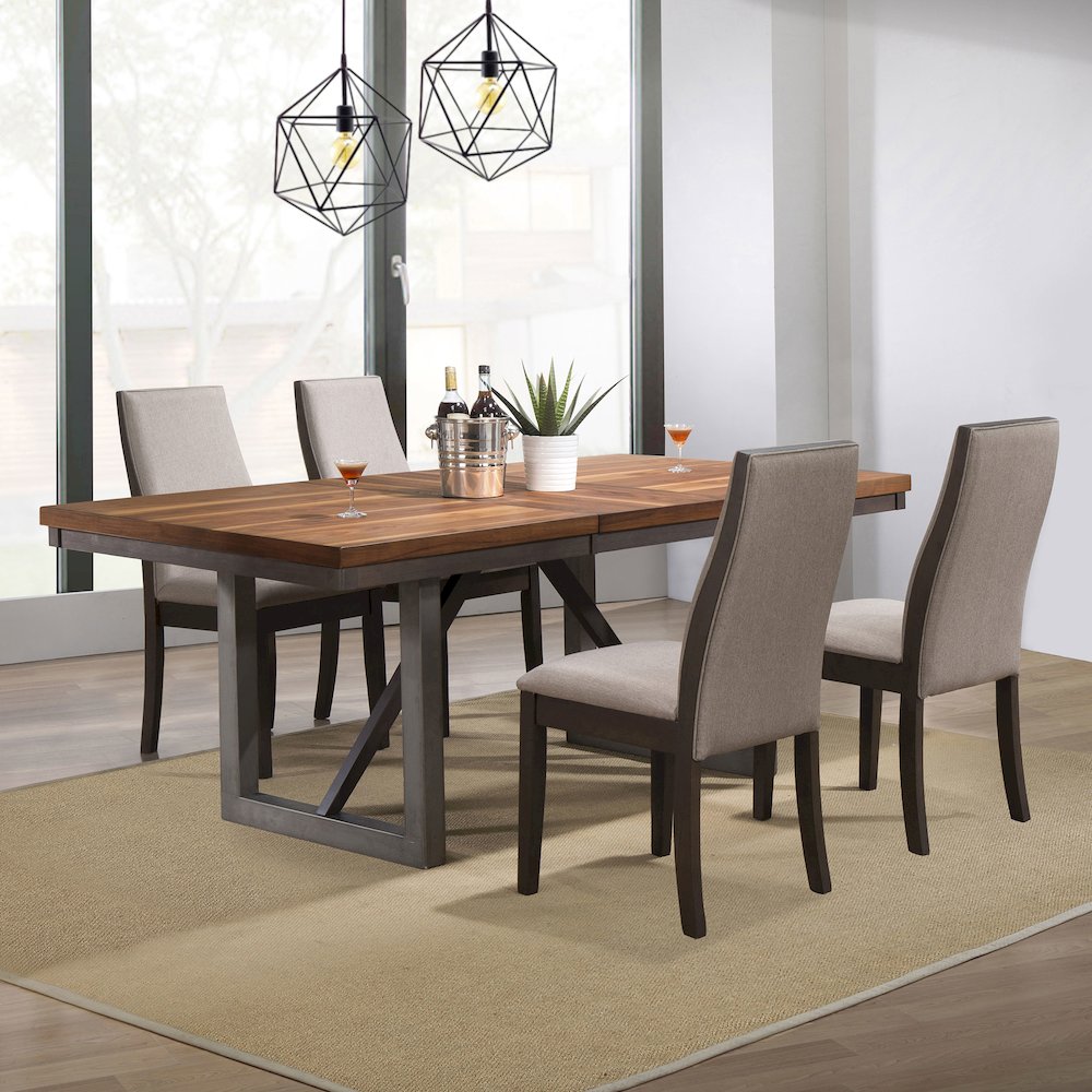 Spring Creek 5-piece Rectangular Dining Table Set Taupe. Picture 7