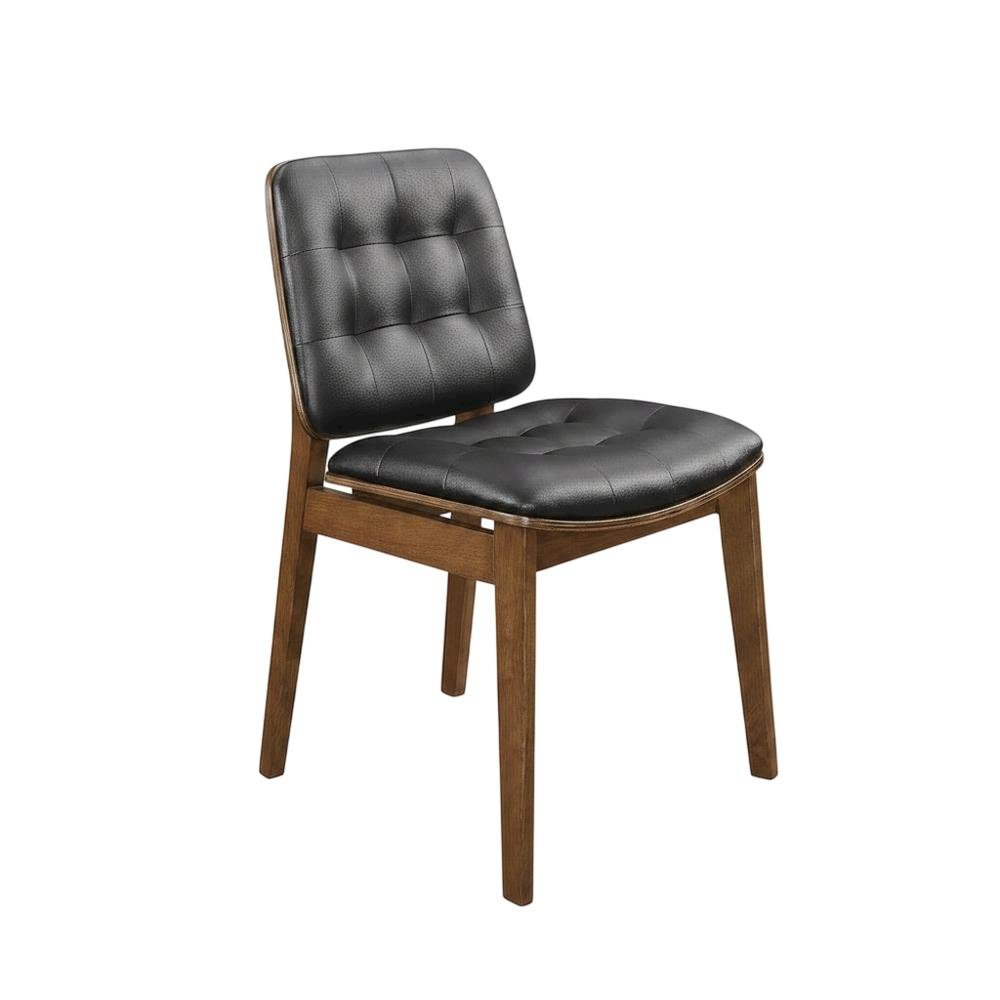 Polyester Upholstered Mid-Century Modern Dining Side Chair, Set of 2. Picture 3