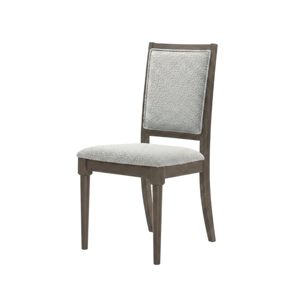Polyester-Upholstered Mid-Century Modern Dining Side Chair, Dark Brown, Set of 2. Picture 3