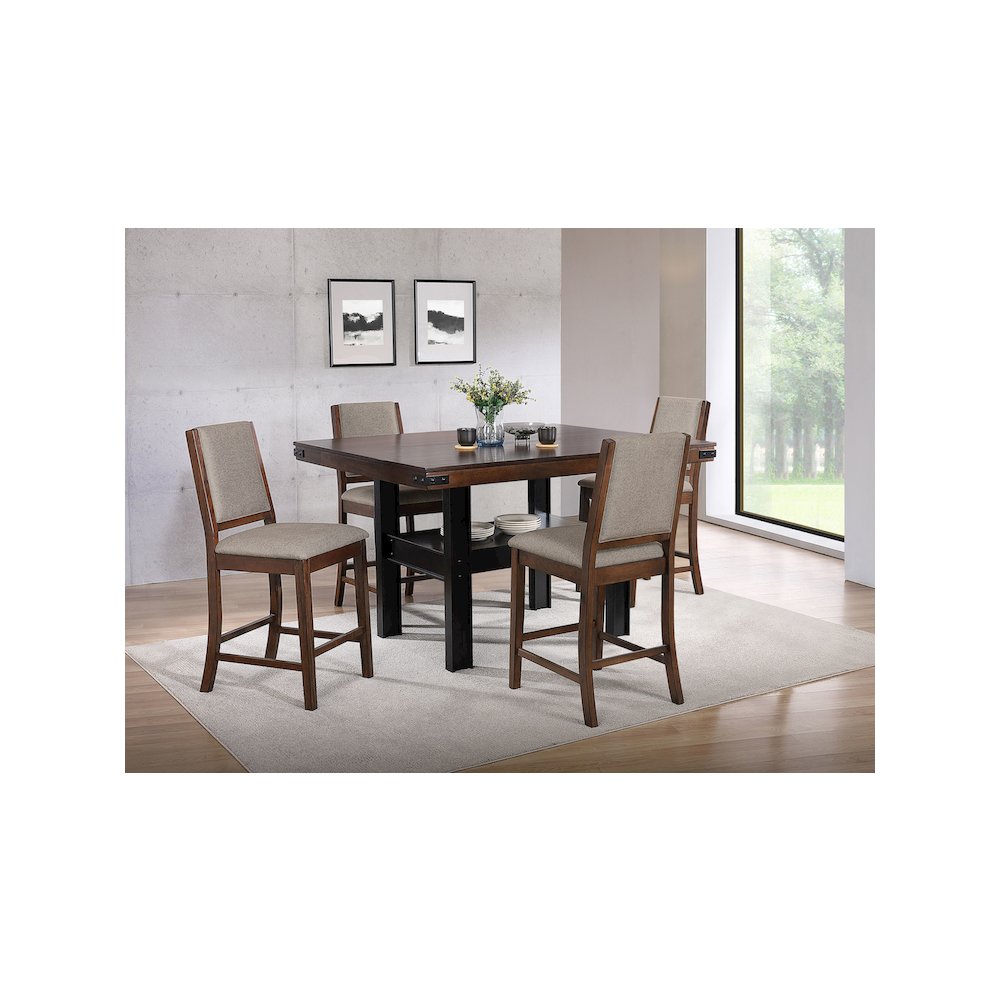 Patterson 5-piece Counter Height Dining Set Mango Oak. Picture 9