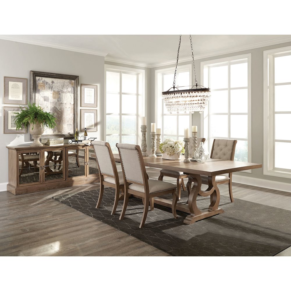 Brockway 5-piece Extension Leaf Dining Set Barley Brown. Picture 7