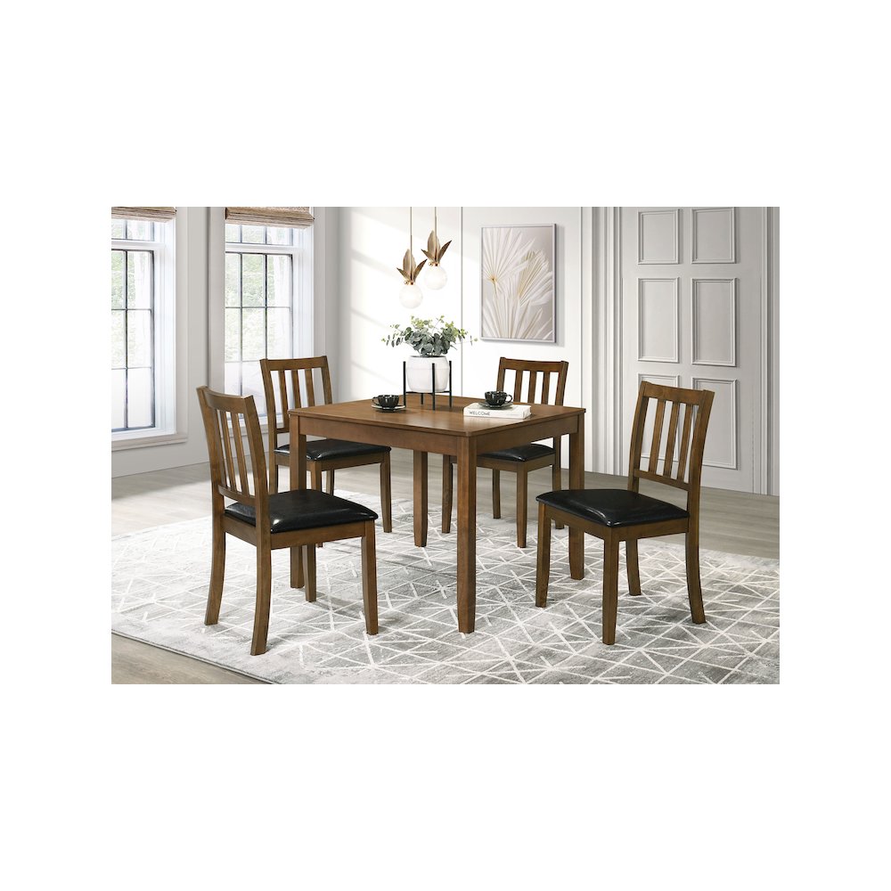 Parkwood 5-piece Square Dining Table Set Honey Brown. Picture 9