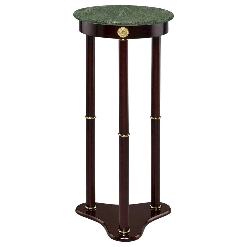 Marble Top Side Table, Green Side Table Round End Tables Living Room Accent. Picture 4
