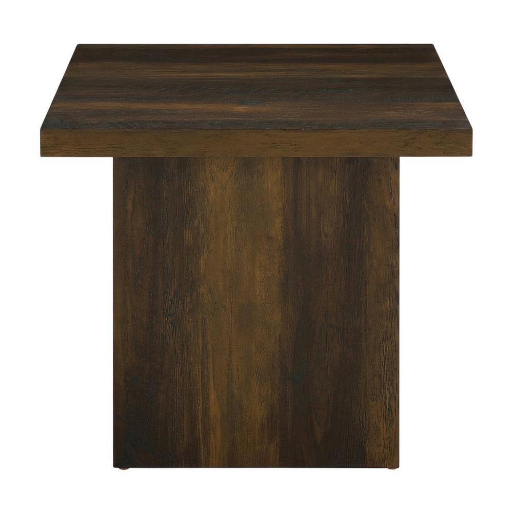 Dark Pine, End Side Table, Square Shape, 100 lbs Weight Capacity. Picture 4