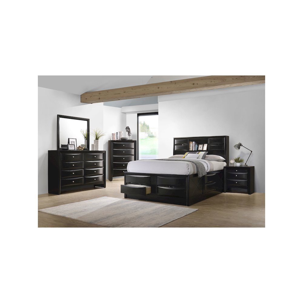 Briana 5-piece Queen Bedroom Set Black. Picture 10