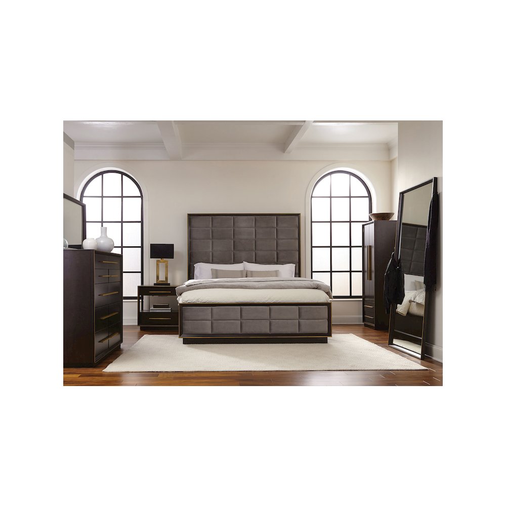 Durango 4-piece Queen Bedroom Set Smoked Peppercorn. Picture 13