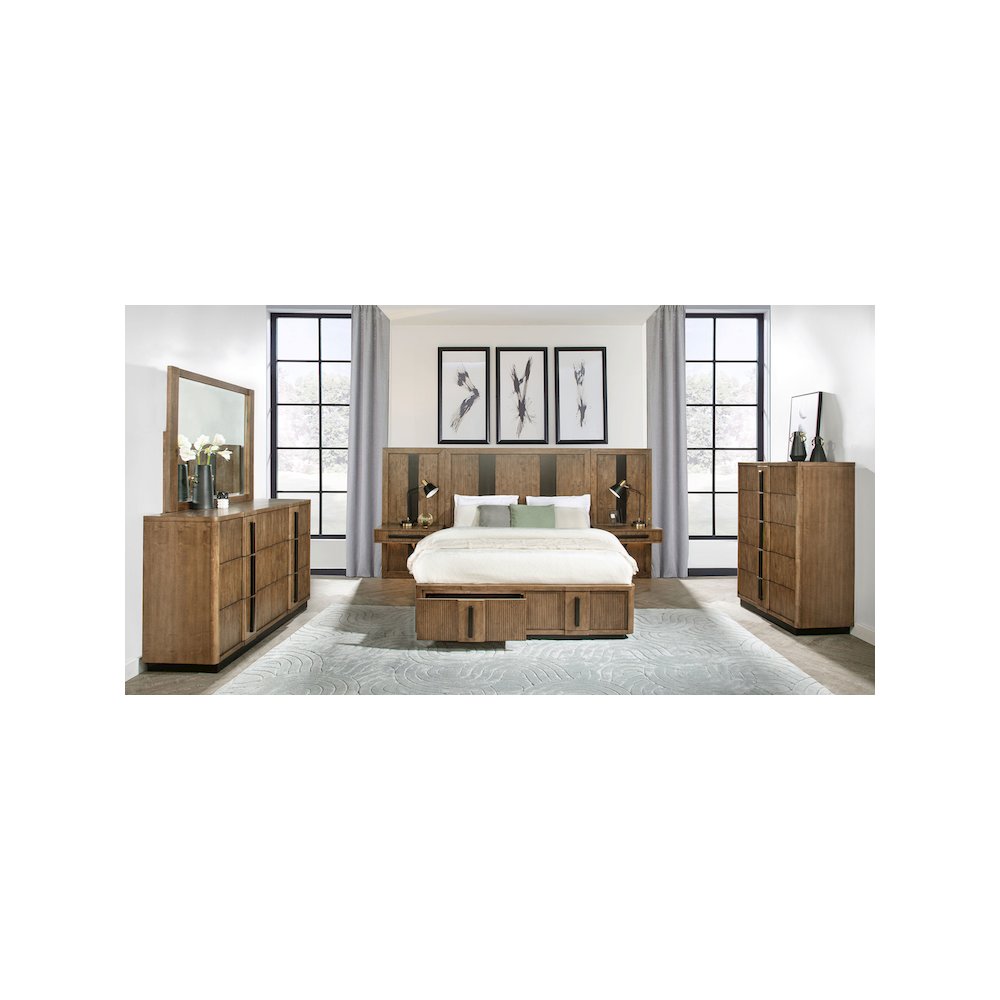 Terrace 6-piece Queen Panel Bedroom Set Ash Brown. Picture 12