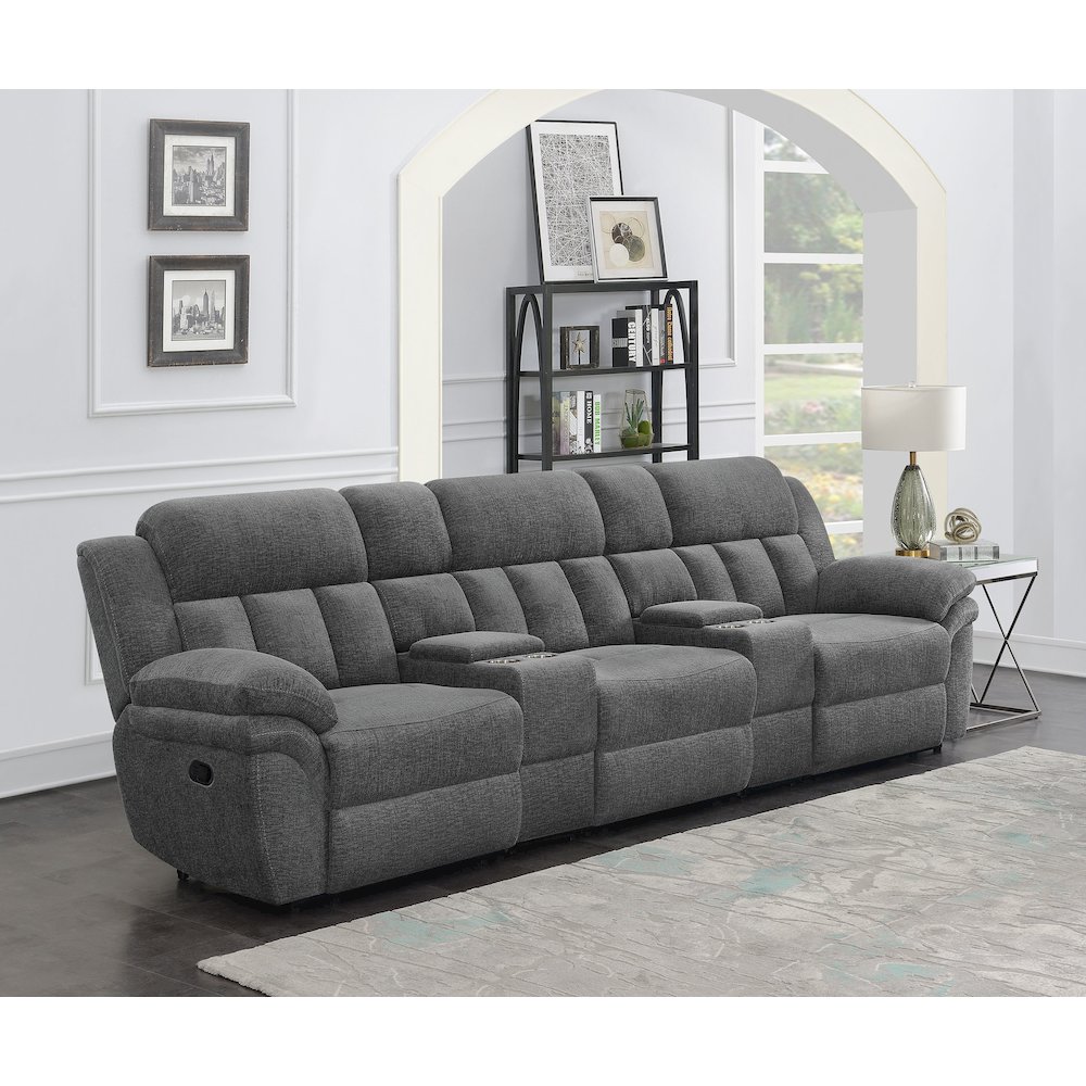 Bahrain 5-piece Upholstered Home Theater Seating Charcoal. Picture 13