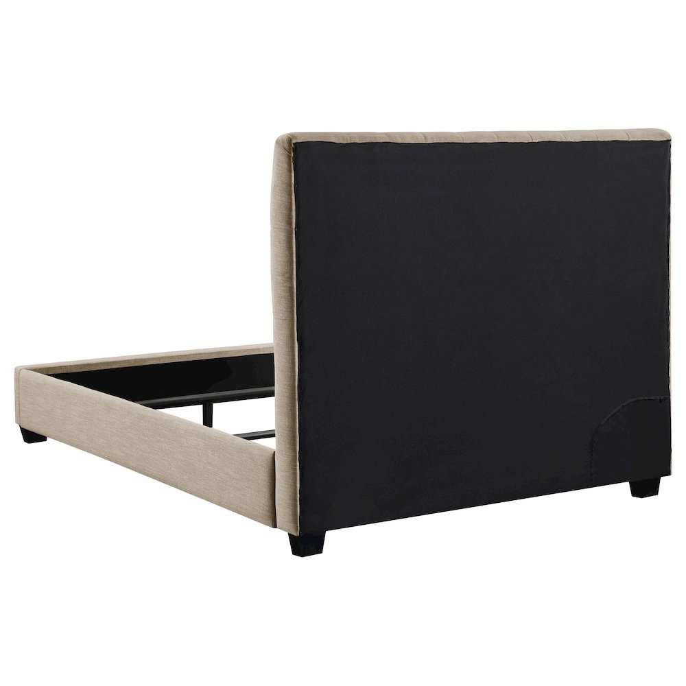 Chloe Upholstered Full Panel Bed Oatmeal. Picture 4