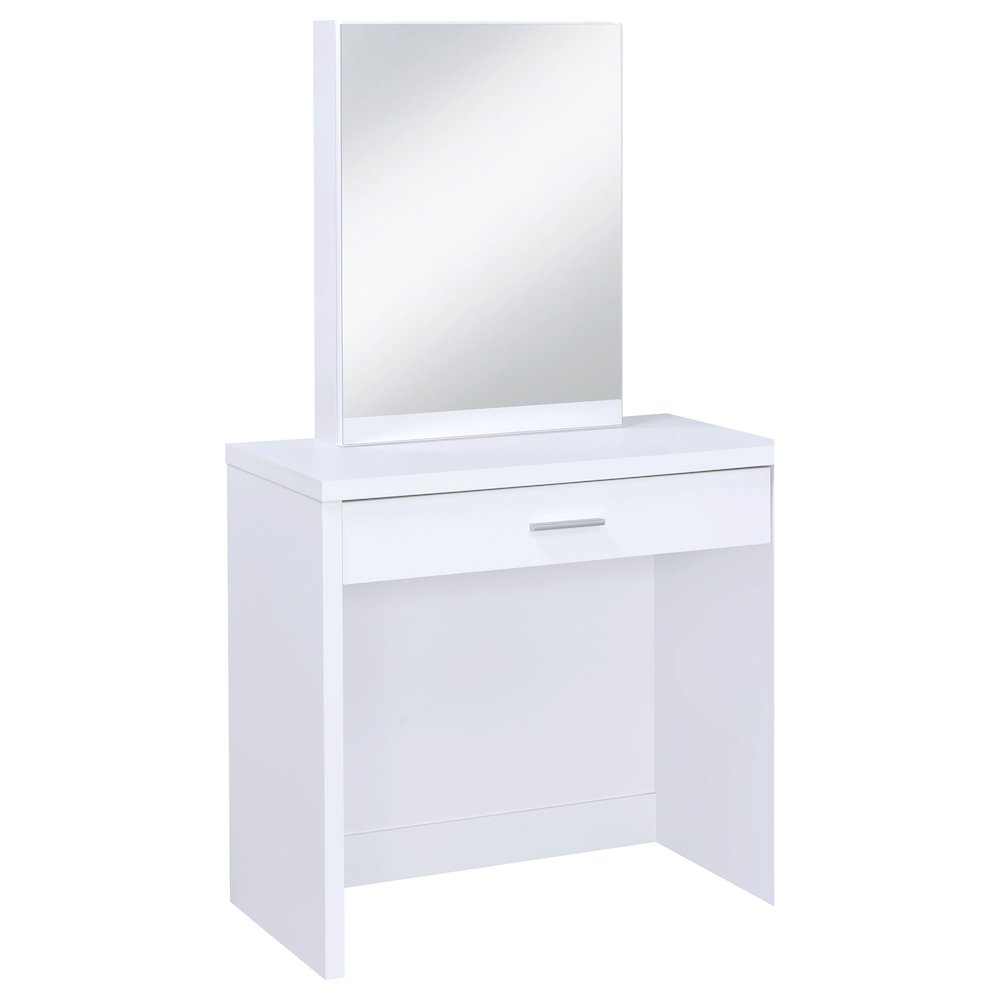 Harvey Vanity Set with Lift-Top Stool White. Picture 3