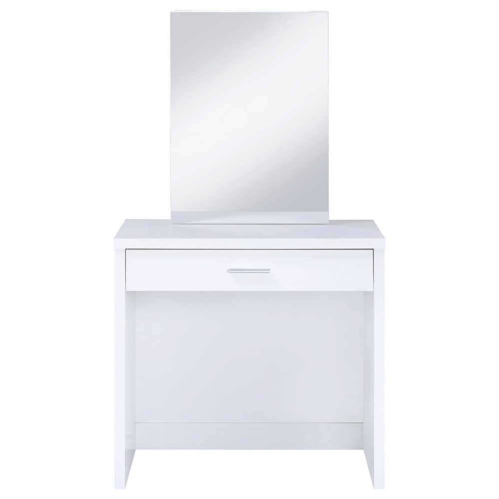 Harvey Vanity Set with Lift-Top Stool White. Picture 5