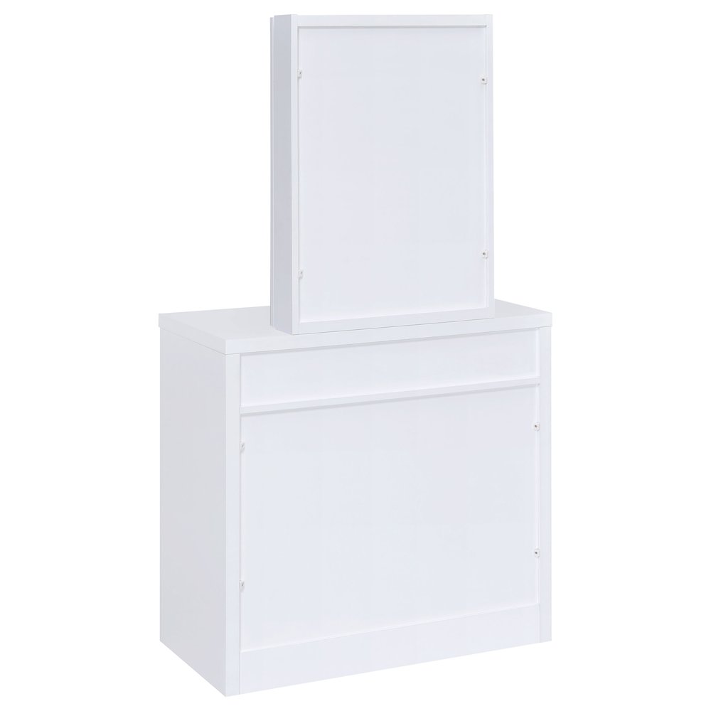 Harvey Vanity Set with Lift-Top Stool White. Picture 7