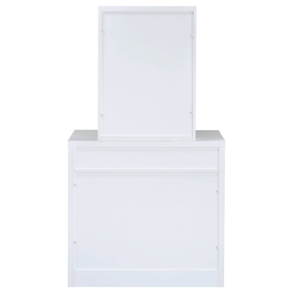 Harvey Vanity Set with Lift-Top Stool White. Picture 8