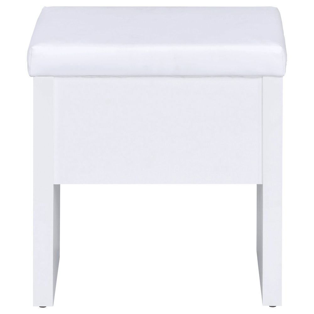Harvey Vanity Set with Lift-Top Stool White. Picture 11