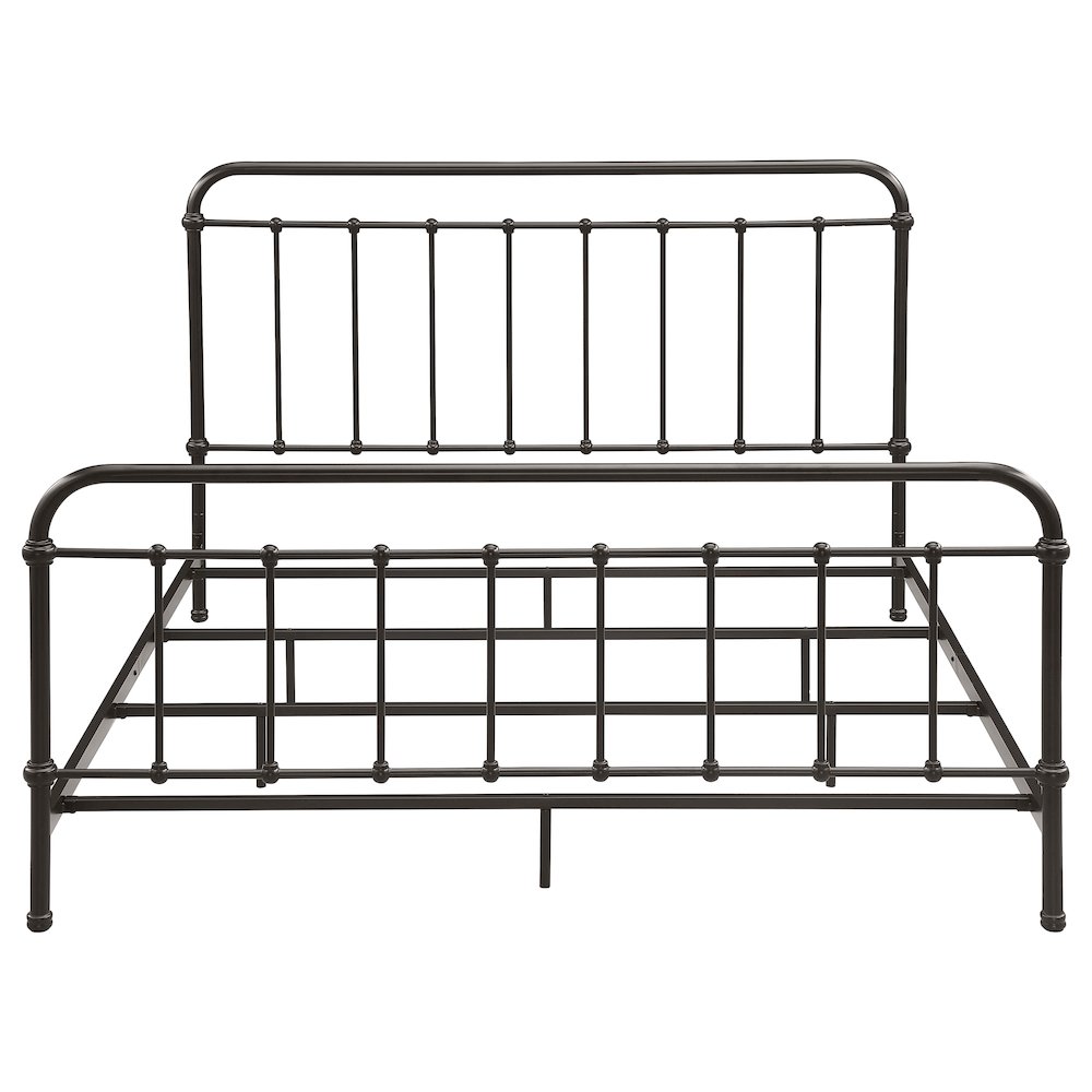Livingston Metal Eastern King Open Frame Bed Dark Bronze. Picture 3