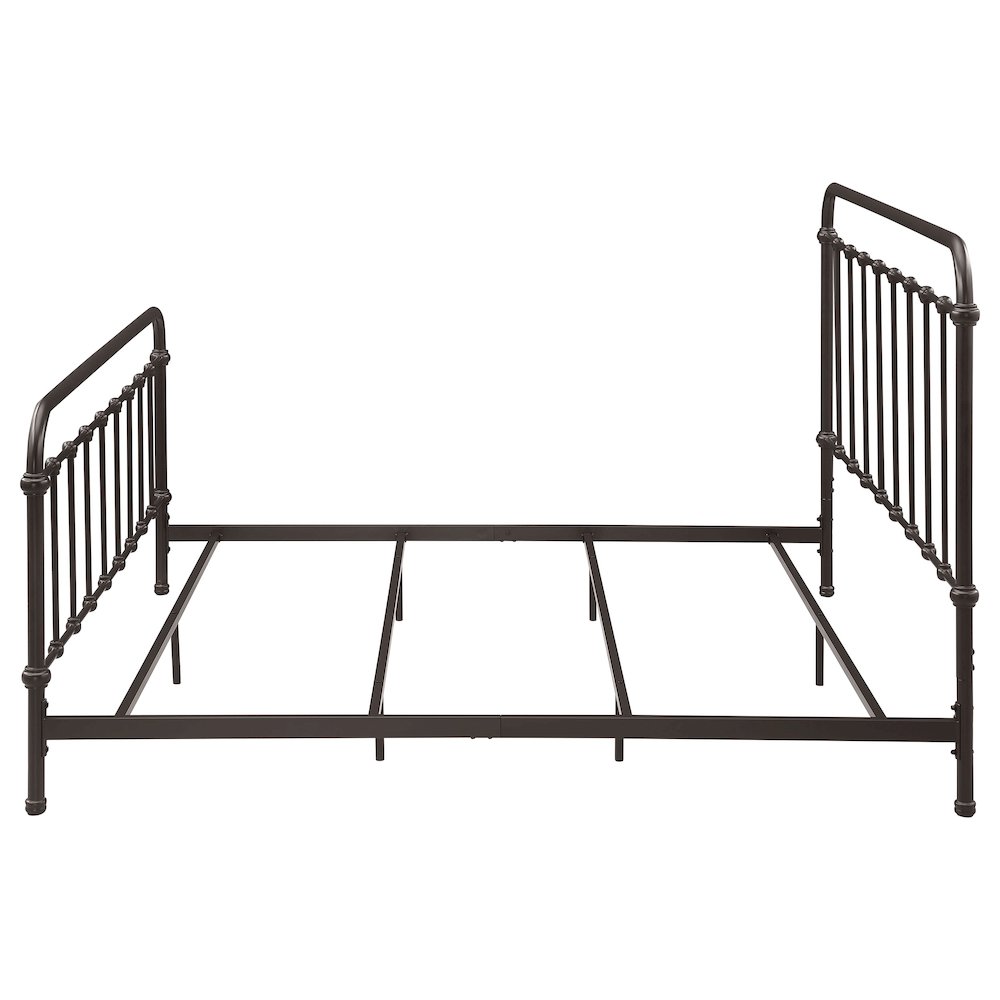 Livingston Metal Eastern King Open Frame Bed Dark Bronze. Picture 5