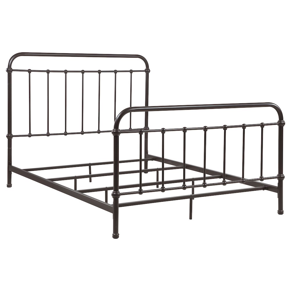 Livingston Metal Queen Open Frame Bed Dark Bronze. Picture 1