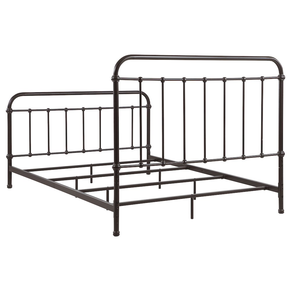 Livingston Metal Queen Open Frame Bed Dark Bronze. Picture 6