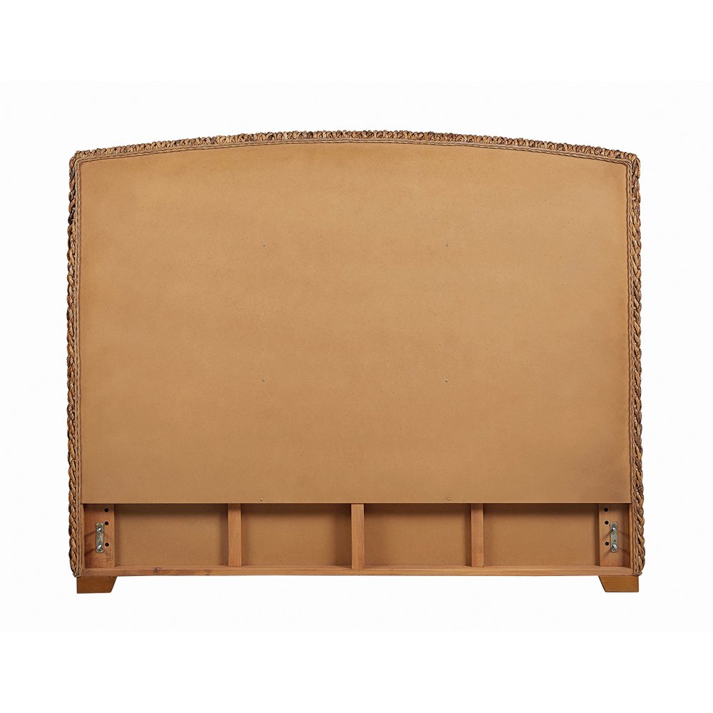 Laughton Woven Banana Leaf Eastern King Headboard Amber. Picture 4