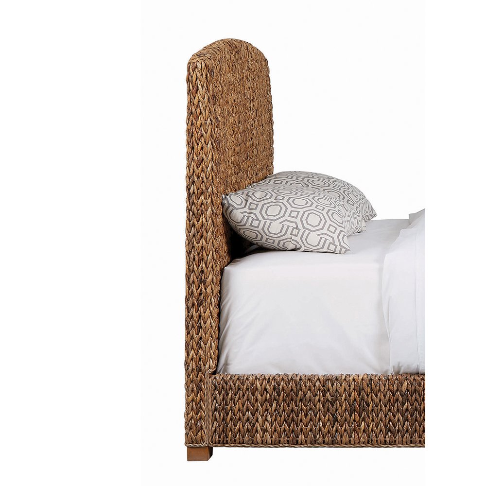 Laughton Woven Banana Leaf Eastern King Headboard Amber. Picture 5