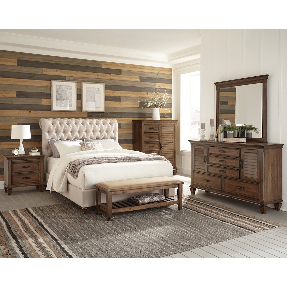 Devon 57-inch Upholstered Full Panel Bed Beige. Picture 6