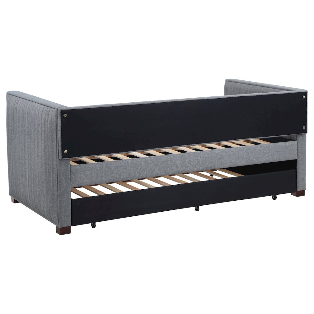 Brodie Upholstered Twin Daybed with Trundle Grey. Picture 5