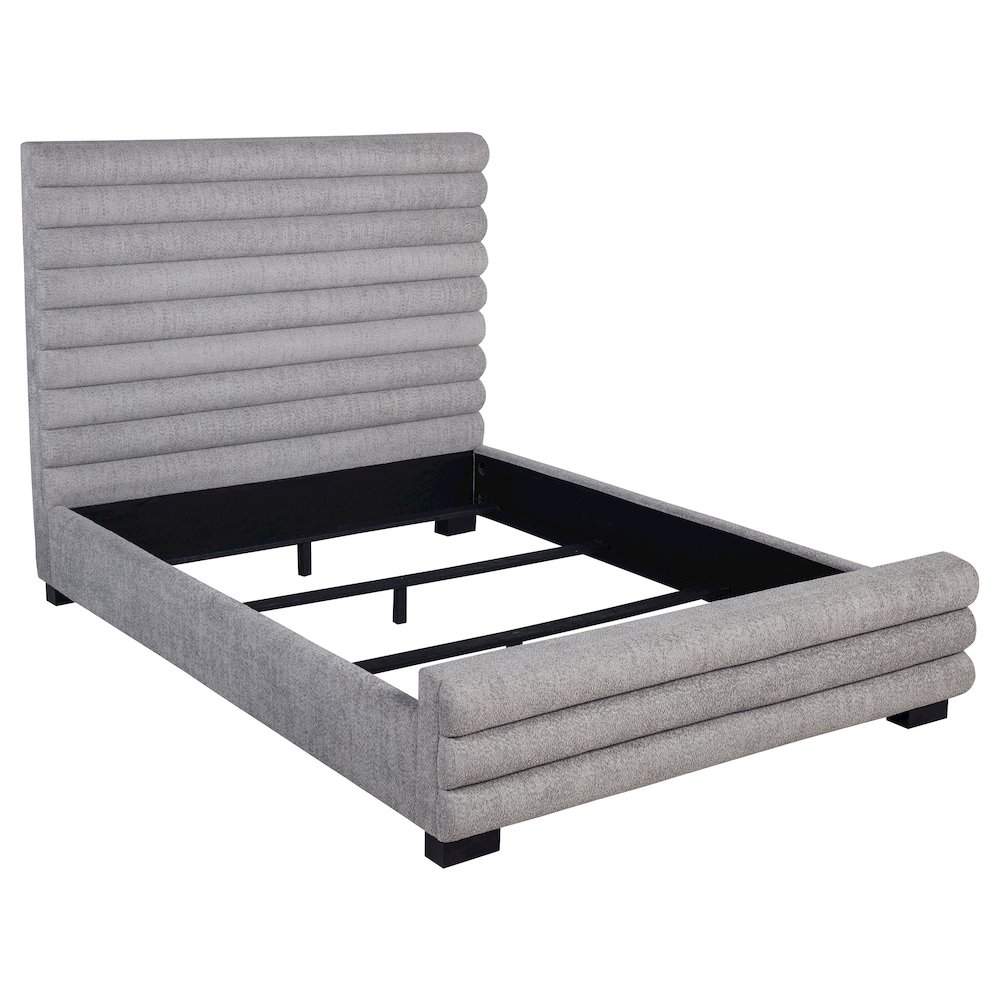 Patricia 58-inch Boucle Upholstered California King Bed Grey. Picture 1
