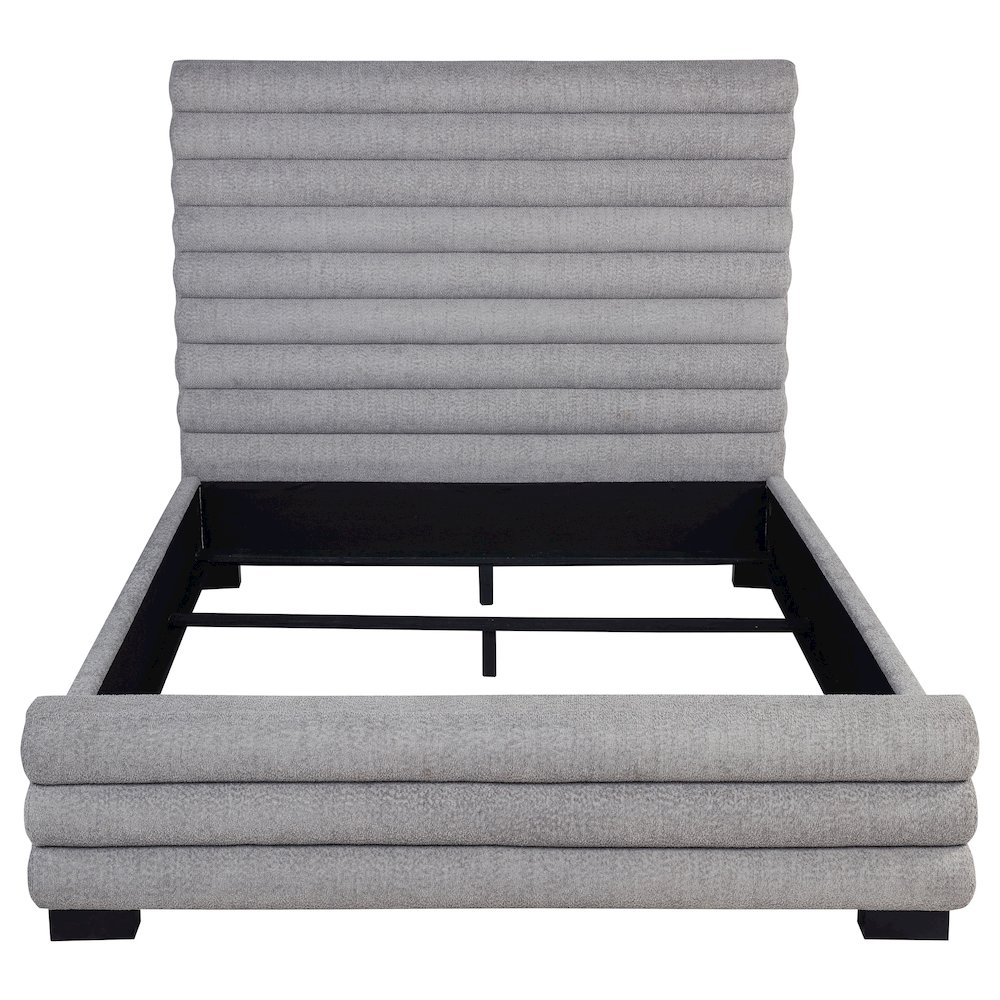 Patricia 58-inch Boucle Upholstered California King Bed Grey. Picture 4