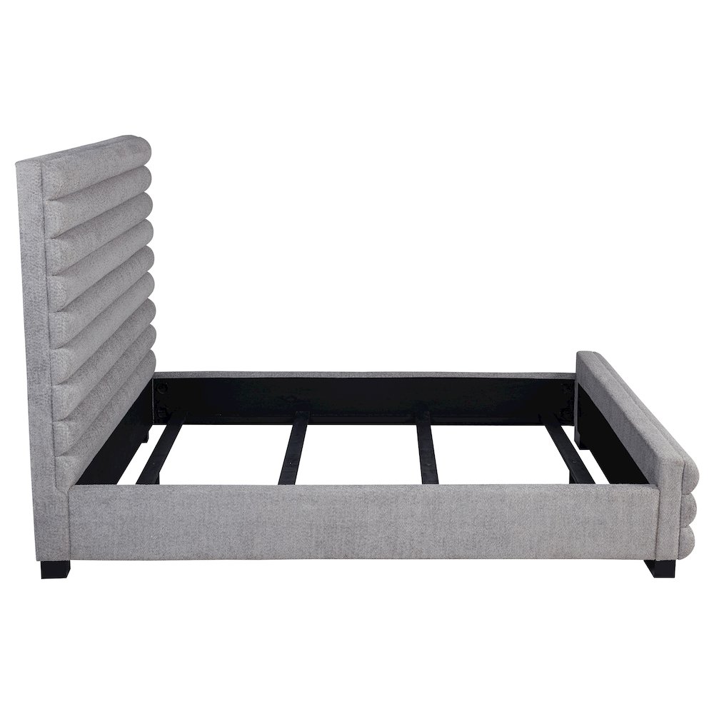 Patricia 58-inch Boucle Upholstered California King Bed Grey. Picture 6