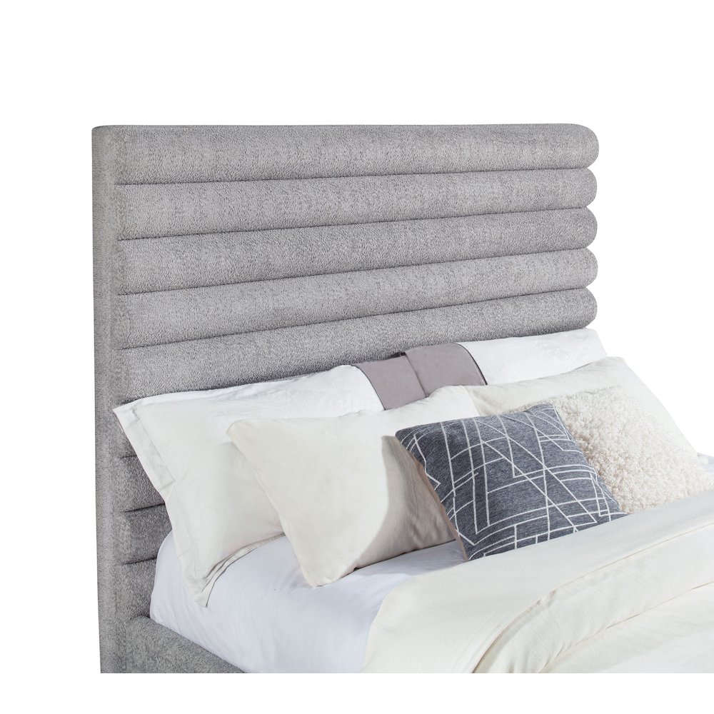 Patricia 58-inch Boucle Upholstered California King Bed Grey. Picture 7
