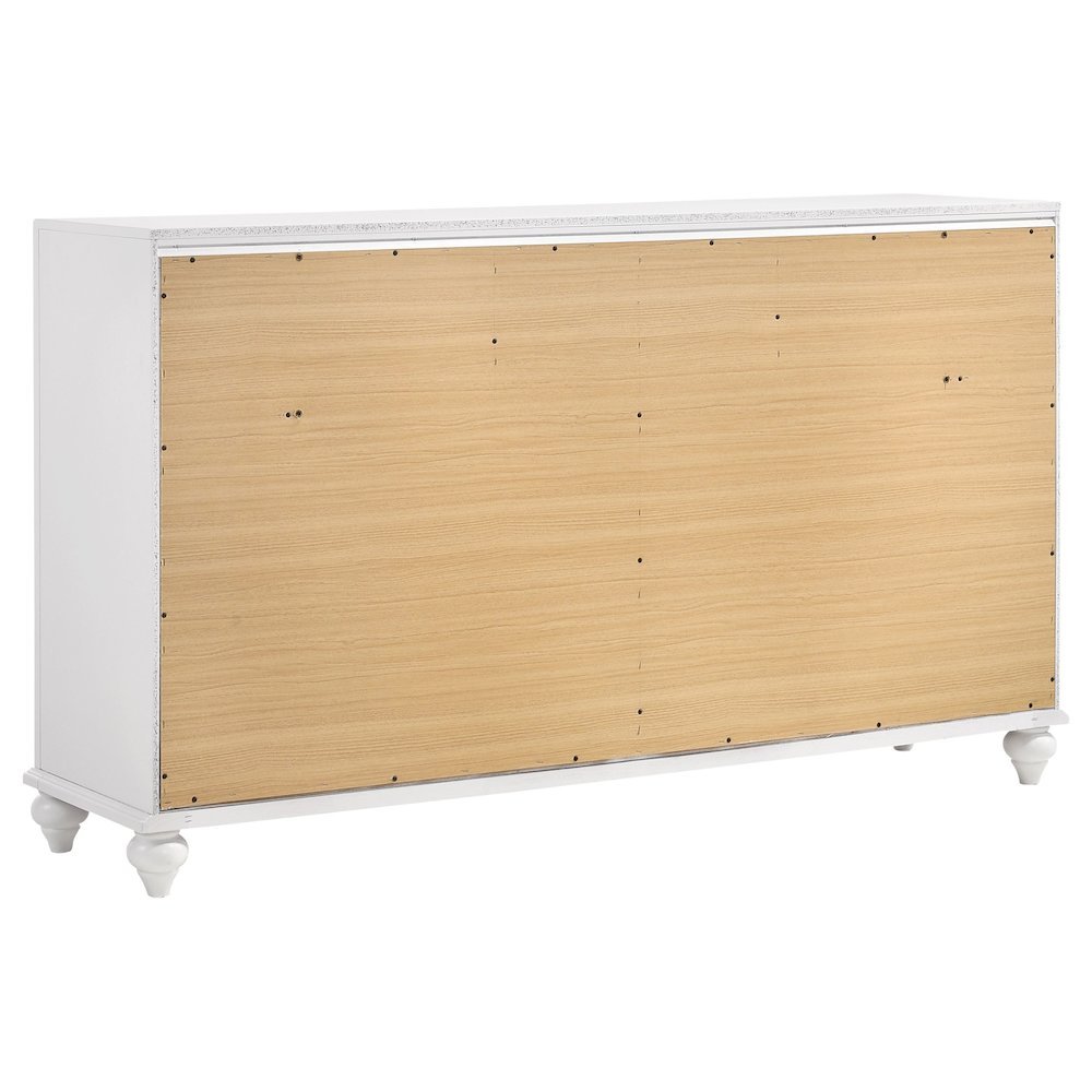 Barzini 4-piece California King Bedroom Set White. Picture 7