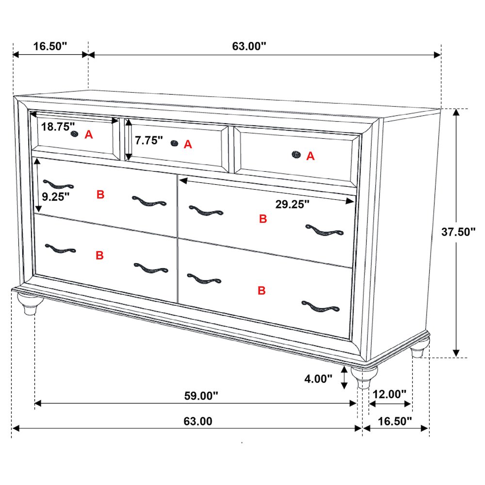 Barzini 4-piece California King Bedroom Set White. Picture 15