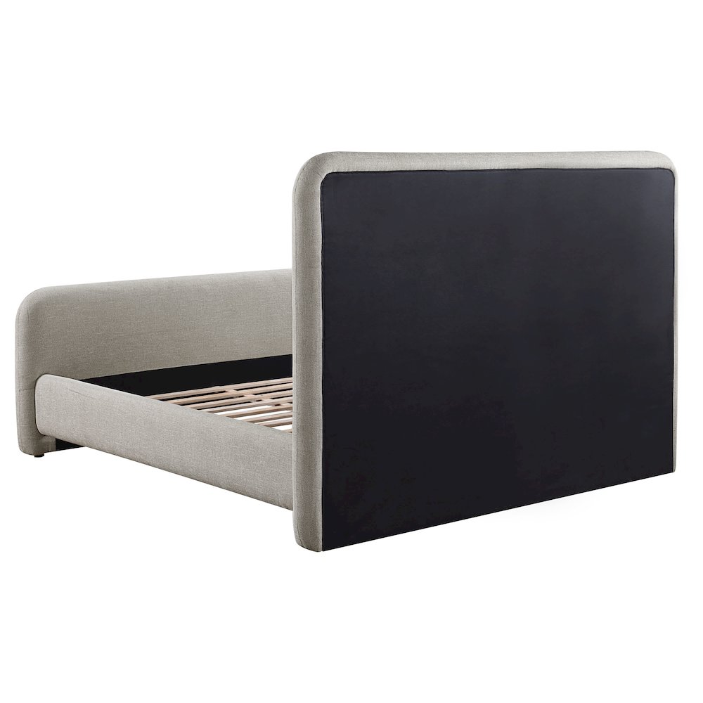 Wren Upholstered Eastern King Panel Bed Grey. Picture 4