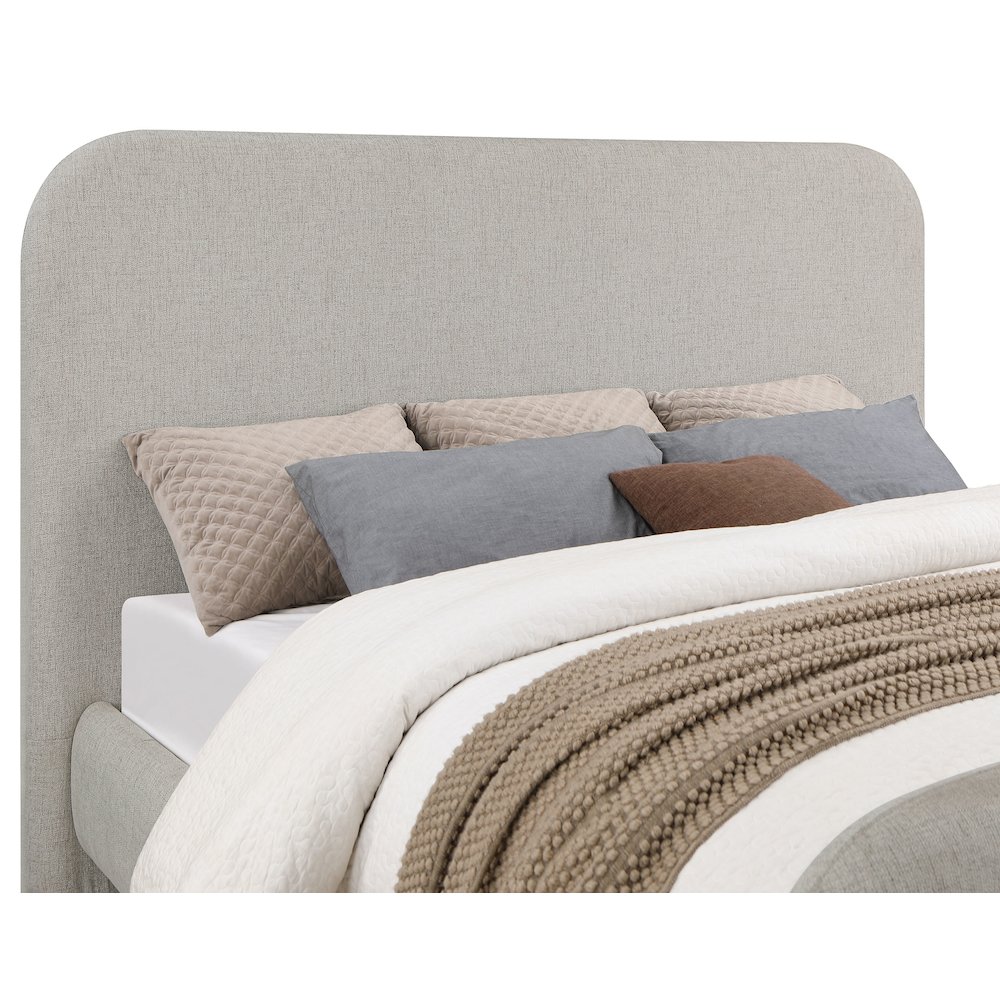 Wren Upholstered Eastern King Panel Bed Grey. Picture 8