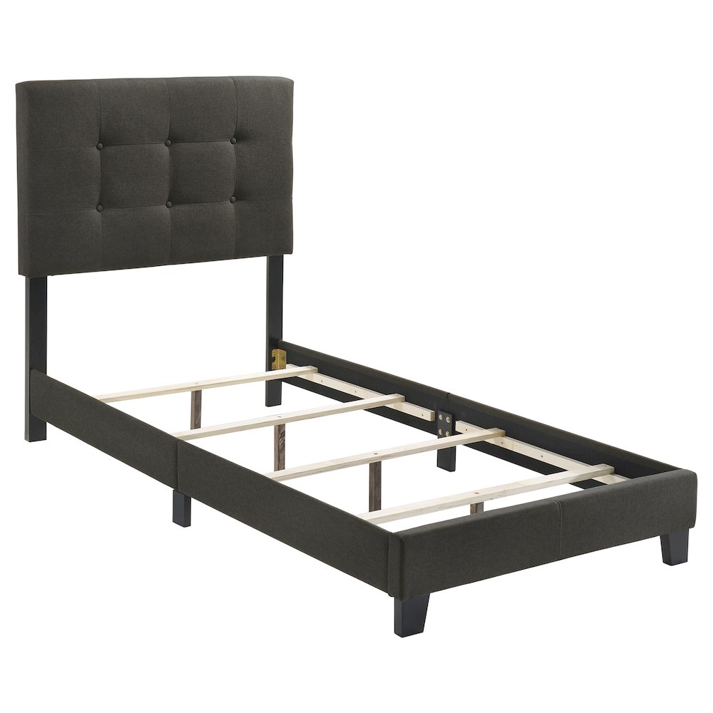 Mapes Upholstered Twin Panel Bed Charcoal. Picture 1