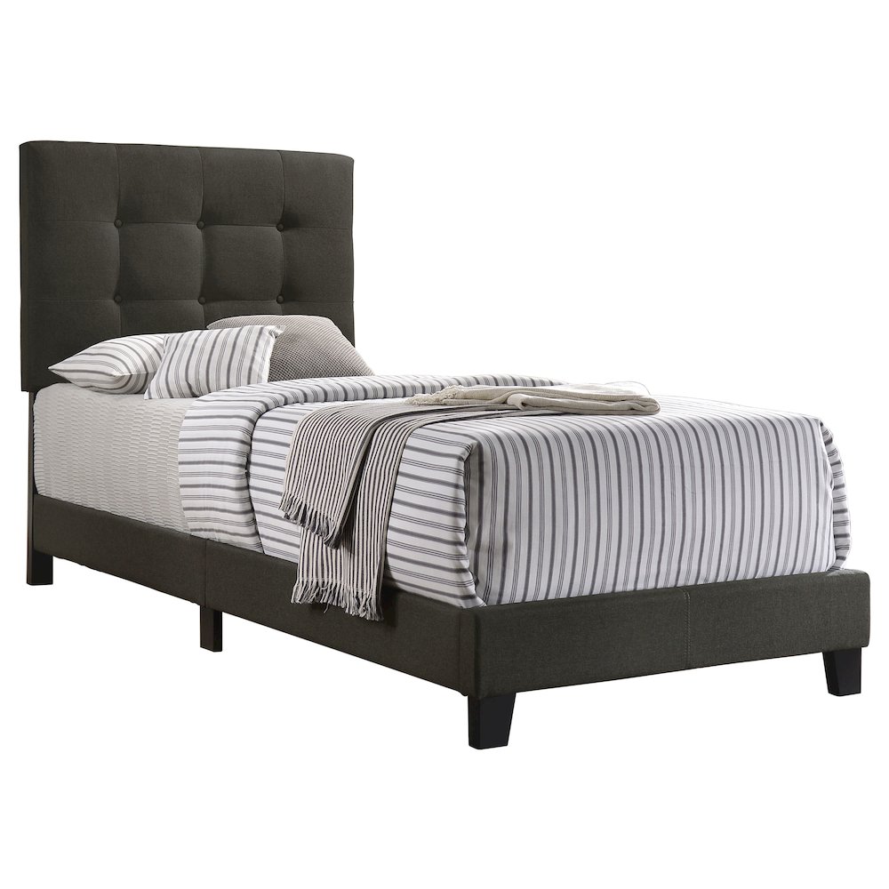 Mapes Upholstered Twin Panel Bed Charcoal. Picture 3