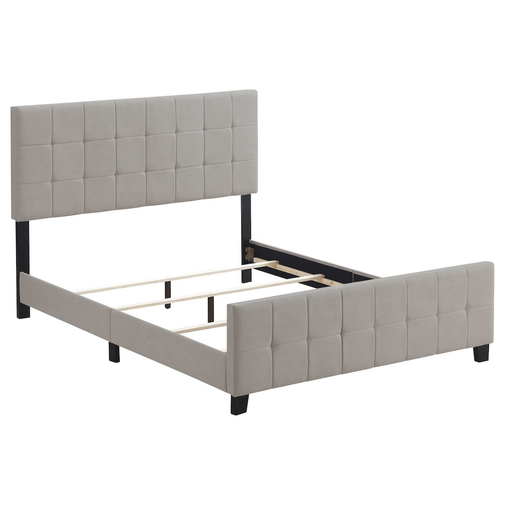 Fairfield Upholstered Eastern King Panel Bed Beige. Picture 1