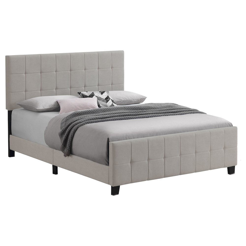 Fairfield Upholstered Eastern King Panel Bed Beige. Picture 3