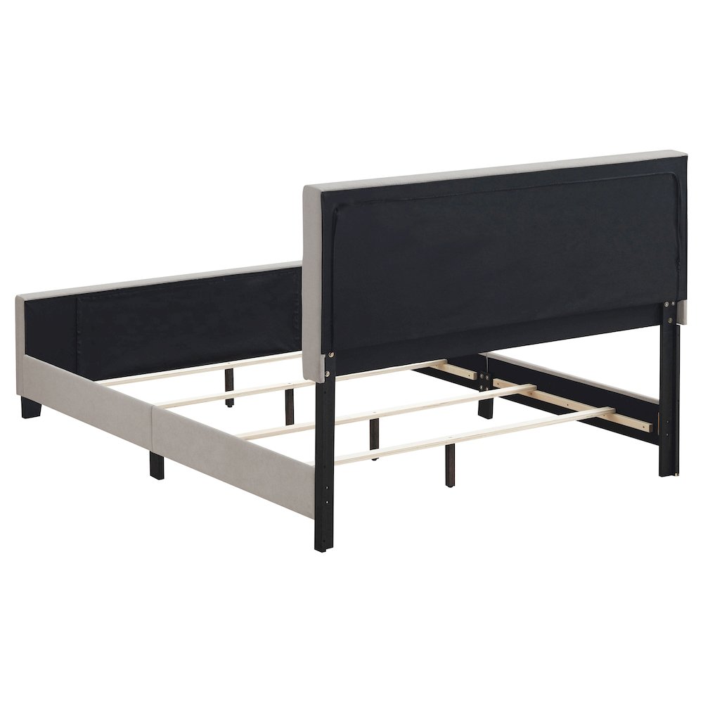Fairfield Upholstered Queen Panel Bed Beige. Picture 4
