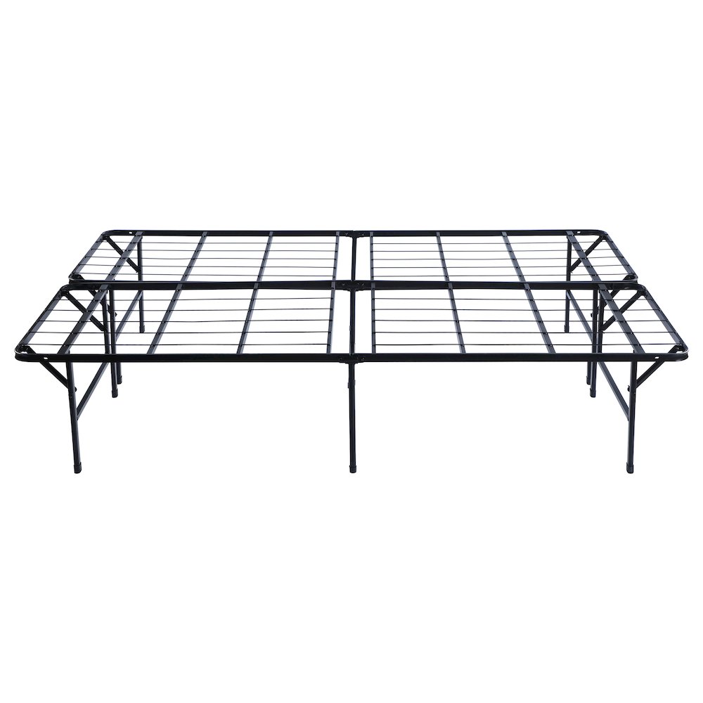 Mabel Metal Eastern King Mattress Support Platform Bed Black. Picture 2