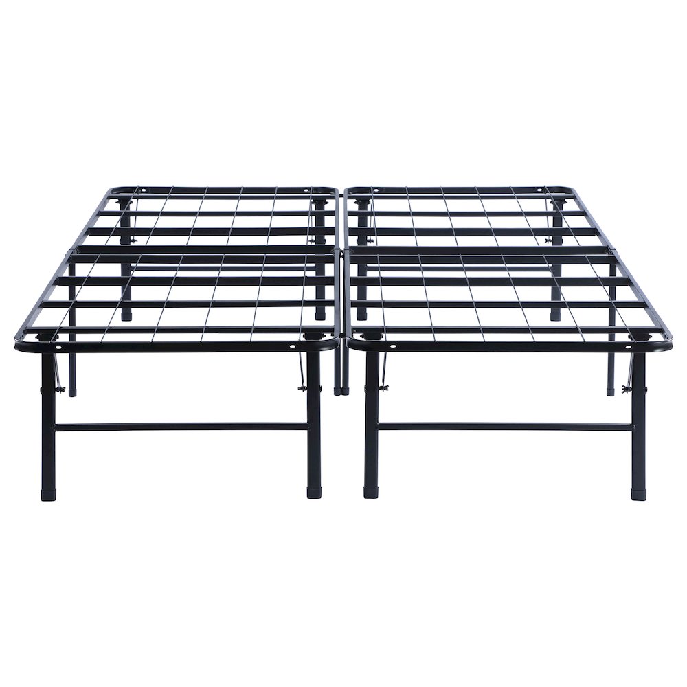 Mabel Metal Eastern King Mattress Support Platform Bed Black. Picture 4