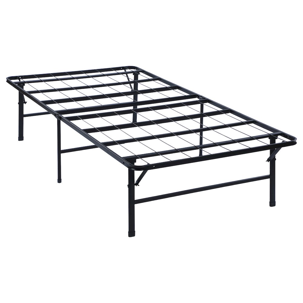 Mabel Metal Twin Mattress Support Platform Bed Black. Picture 1
