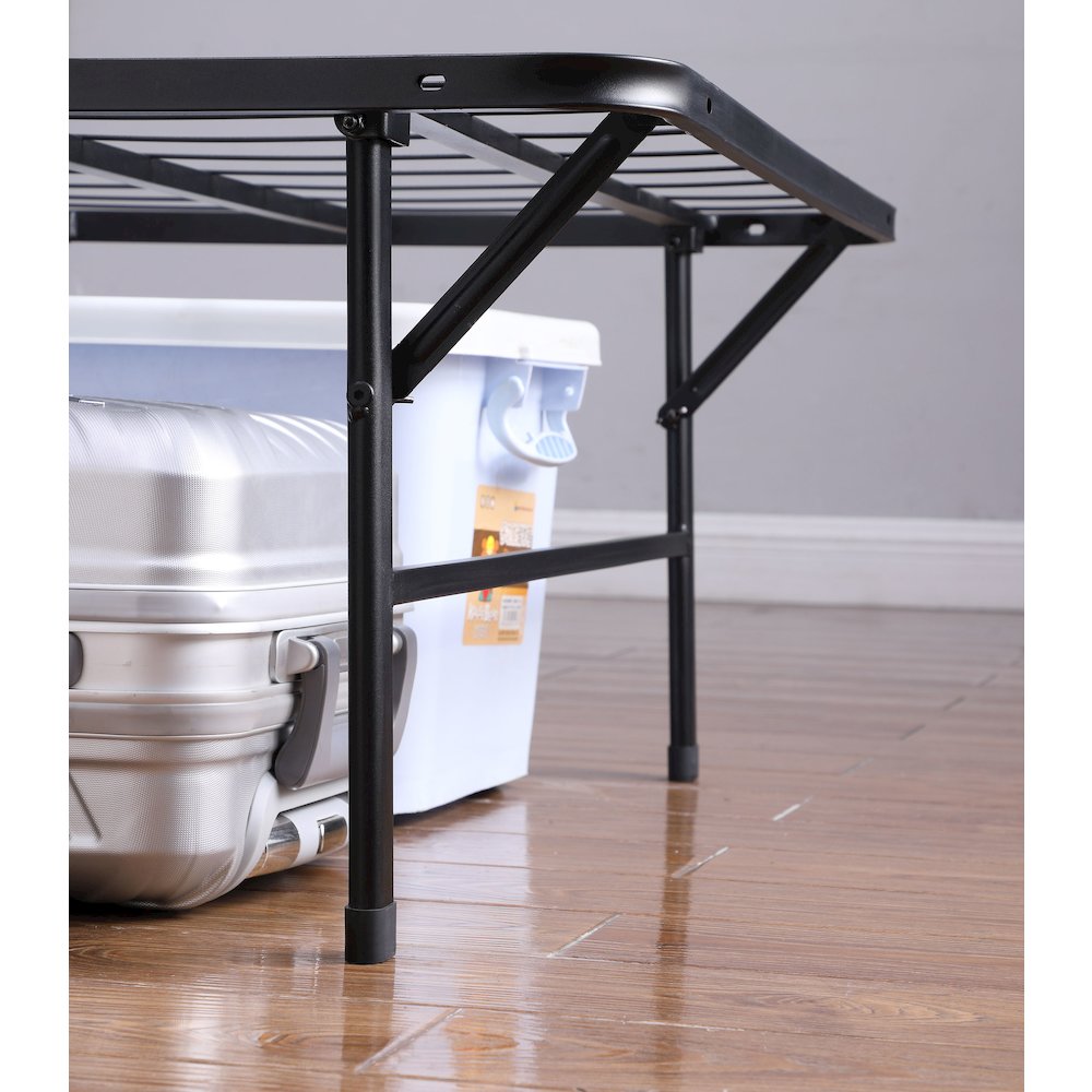Mabel Metal Twin Mattress Support Platform Bed Black. Picture 9